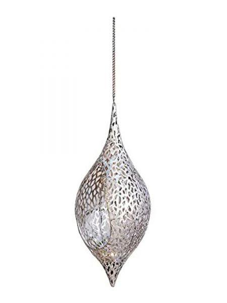 Casablanca Teelichtleuchter "Purley" Metallhänger antik-silber Länge 30 cm