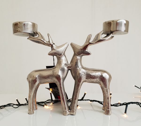 Colmore Kerzenhalter und -leuchter &quot;Deer&quot; Alu massiv Höhe 24cm